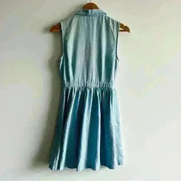 Vintage UO Lucca Couture Retro Blue Polka Dot Cottagecore Midi Dress Small - Picture 2 of 14